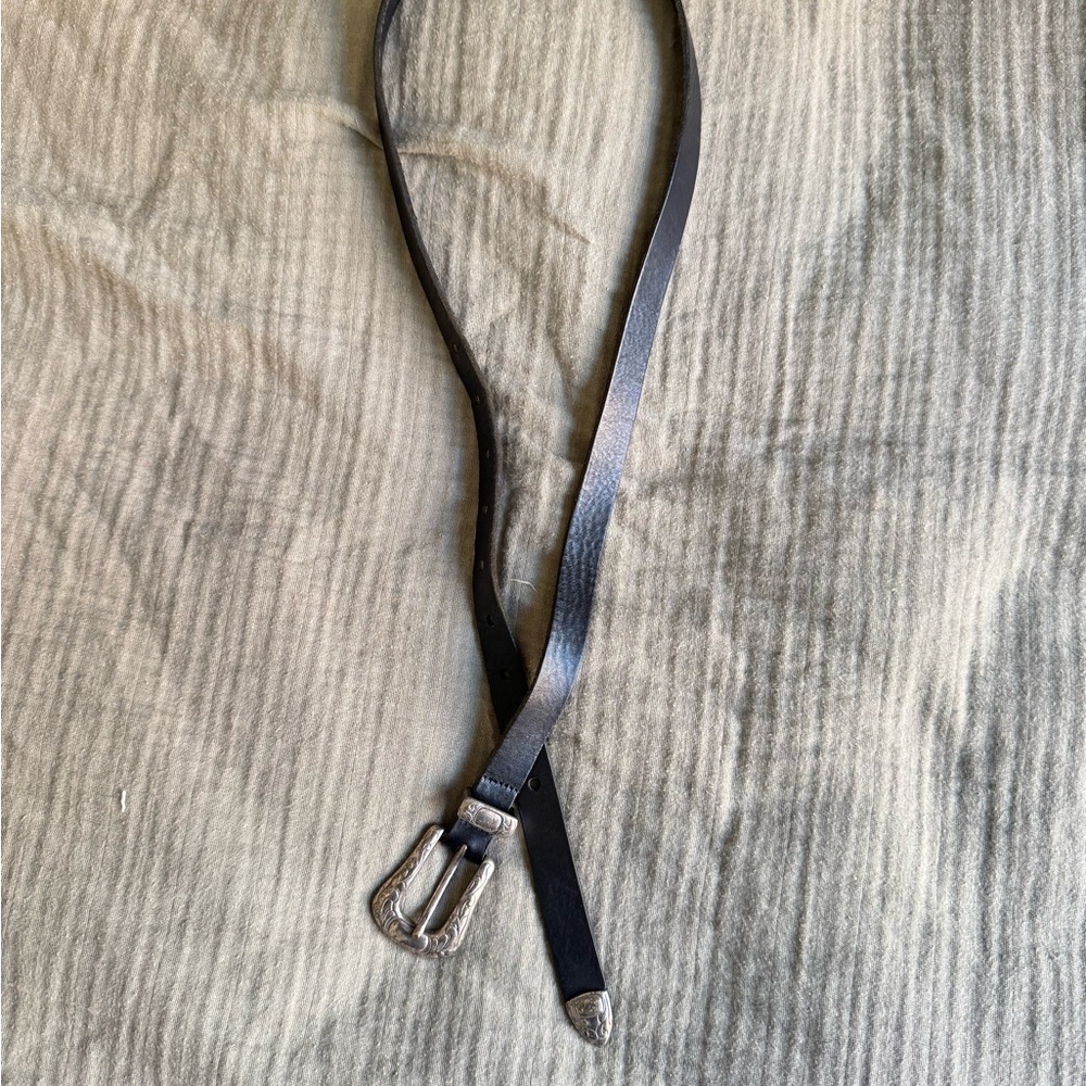 Classic Black Leather Belt
